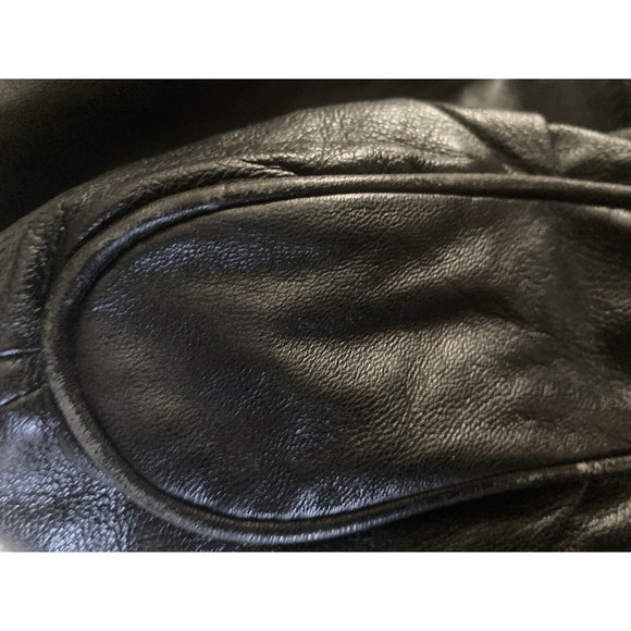 Vintage 60s-70s Francois Villon Black Leather Purse with Leather Strap - Picture 8 of 16